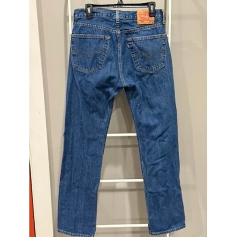 Levis 501 Original Fit Jeans Mens 31x32 Blue‎ Denim Straight Leg Button Fly